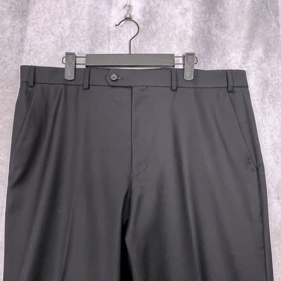 Lauren Ralph Lauren Other - Lauren Ralph Lauren Men's Black Flat Front Dress Pants 36x32 100% Wool